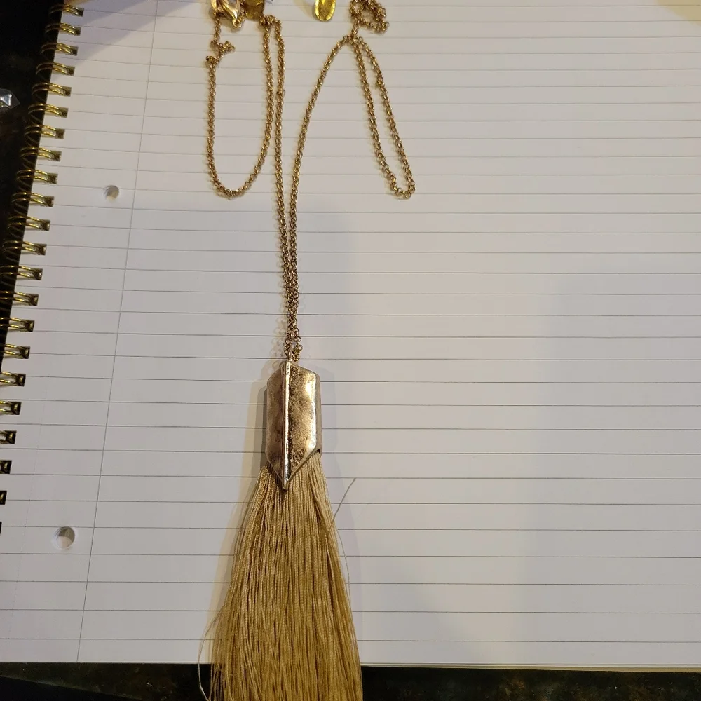 Gold Tassel Necklace - Picture 4 of 4